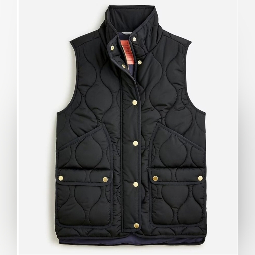 J. Crew Quilted vest with PrimaLoft®, Black, Size 2x (JC65)